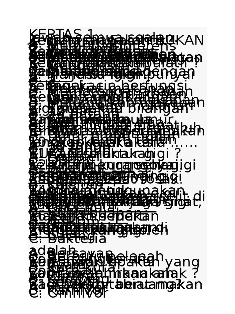 Soalan Kegigian Manusia Dn Haiwan Sains Th 3