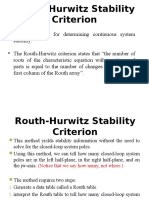 Parta Roth Herwitz Stability Criterion