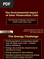 Download Environmental and Social Impact of Solar Photovoltaics by Joshua Pearce SN34182066 doc pdf
