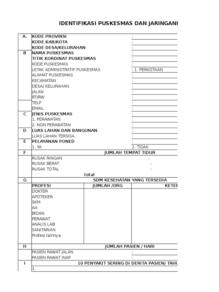 Sarpras Puskesmas | PDF