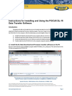 FOCUS DL-15 Data Transfer Software Instructions 0315