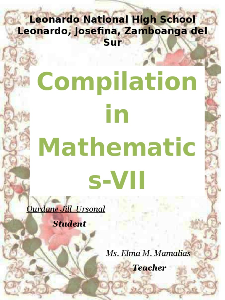 Math VII Activities Compilation | PDF
