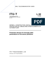 Itu-T: Protection Devices For Through-Cable Penetrations of Fire-Sector Partitions
