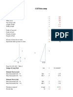 3 M Water Sump Design Data: Design of Long Wall Moment Due To Water