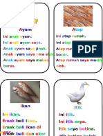 Anak Ayam, Ikan, Itik, Ular, Ulat, Obor, Oren, Epal