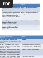 Questions Asked by The Examiner 1 Answers