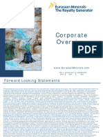 Corporate Overview Document for Eurasian Minerals