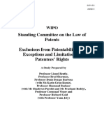 WIPO Exclusions From Patentability