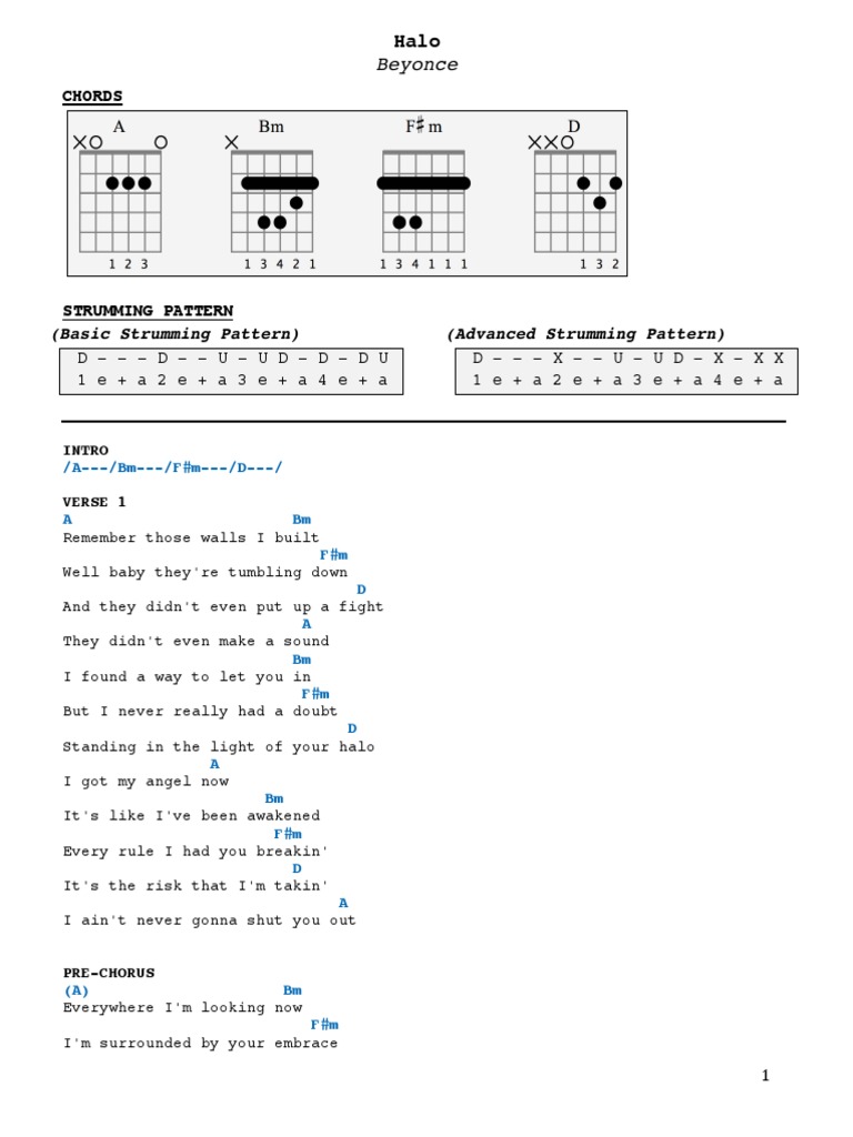 Beyonce Halo | PDF | Song Structure | Pop Songs