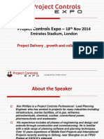 Project Controls Expo - : 18 Nov 2014 Emirates Stadium, London