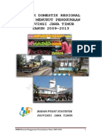 Produk Domestik Regional Bruto Jawa Timur Menurut Pengeluaran Tahun 2009 2013