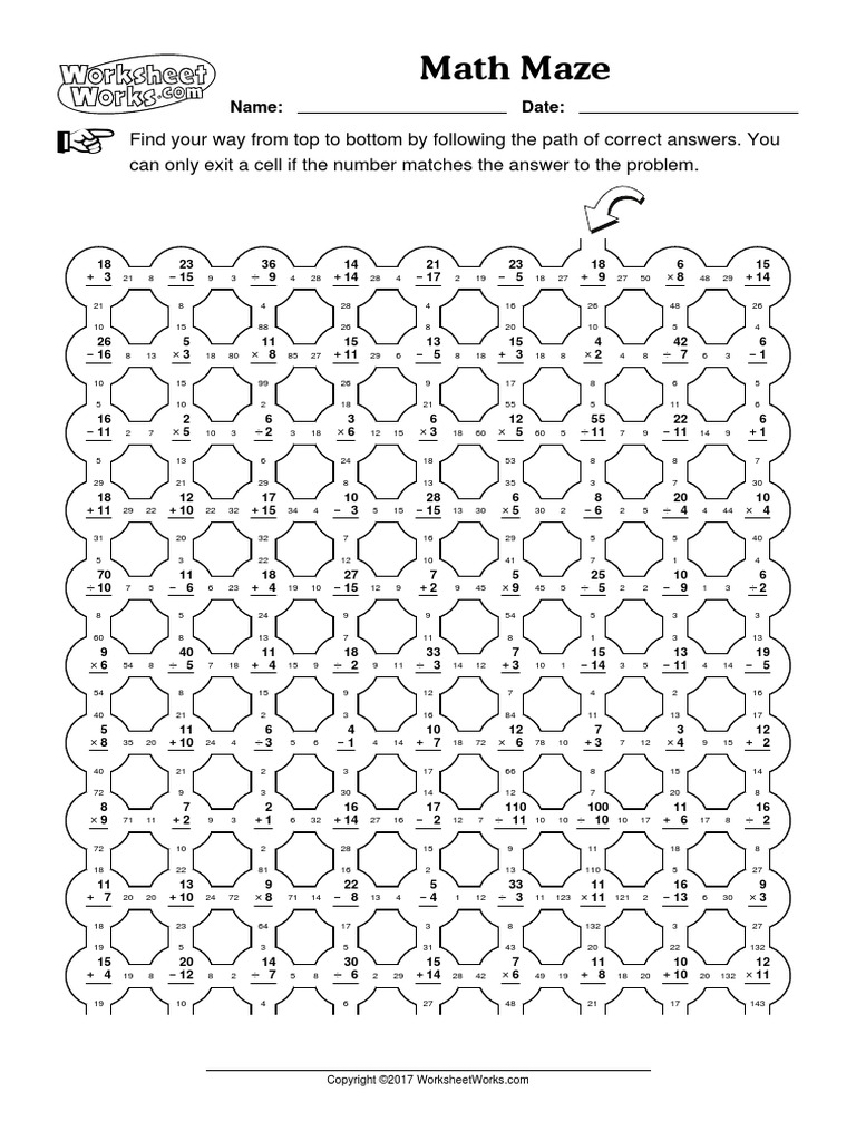Math Maze | PDF