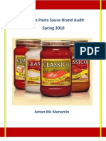 Classico Pasta Sauce Brand Audit (USA)