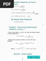 (A) For Transient Response, We Have 4 Specifications:: (A) T - Rise Time