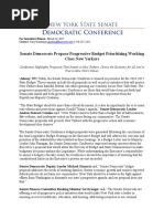 Download Senate Democrats Propose Progressive Budget Prioritizing Working Class New Yorkers by New York State Senate Democratic Conference SN341853949 doc pdf