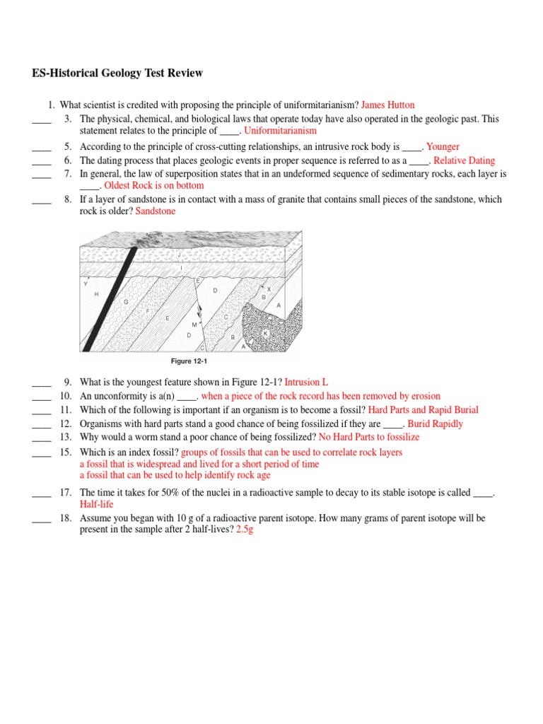 Geology Exam Prep Guide | PDF | Fossil | Geology