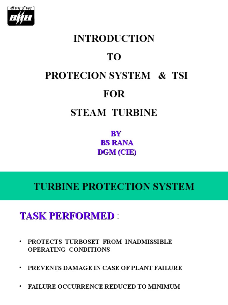 Steam Turbine Protection System Overview | PDF | Turbine | Switch