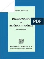 Beristain H 1995 Diccionario de Retorica y Poetica