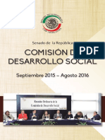 Informe de La Comisión de Desarrollo Social Del Senado 2015-2016.