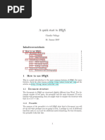 Quick Start to LaTeX