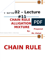 PEA202 - Lecture #11: Chain Rule & Alligation-Mixture