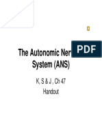 The Autonomic Nervous System (ANS) : K, S & J, CH 47 Handout