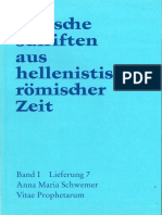 Anna Maria Schwemer Vitae Prophetarum Judische Schriften Aus Hellenistisch Romischer Zeit JSHRZ I 7 1997 PDF