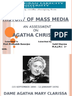 History of Mass Media Agatha Christie: An Assessment ON