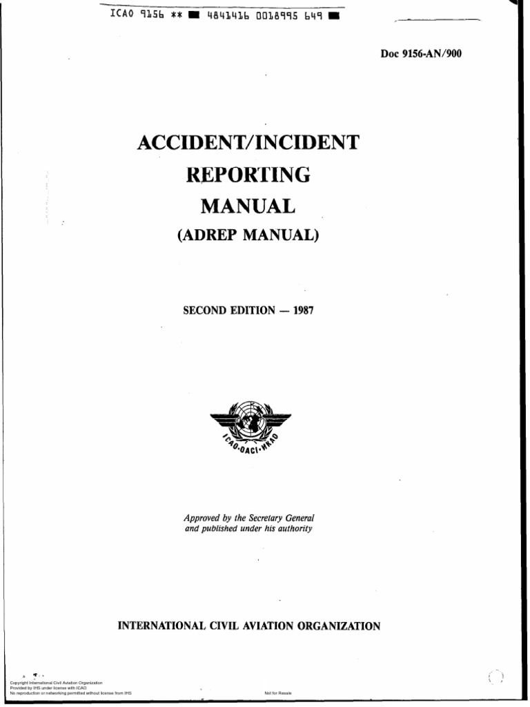 9156 Accident Incident Reporting Manual | PDF | Aviation Accidents