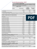 Tabela de Emolumentos Completa 2017 PDF