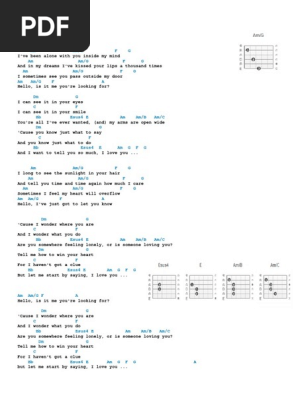 Hello Lionel Richie Chords And Tab Pdf