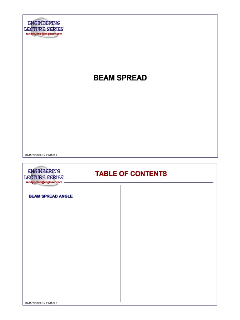 07 Beam Spread | PDF