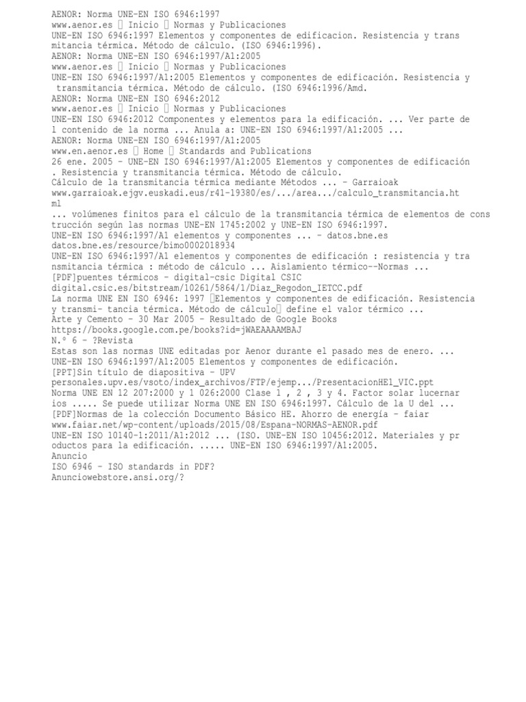 Norma UNE-EN ISO 6946: Cálculo Térmico | PDF