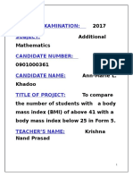 Add Maths Sba 1