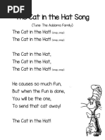 The Cat in The Hat Song