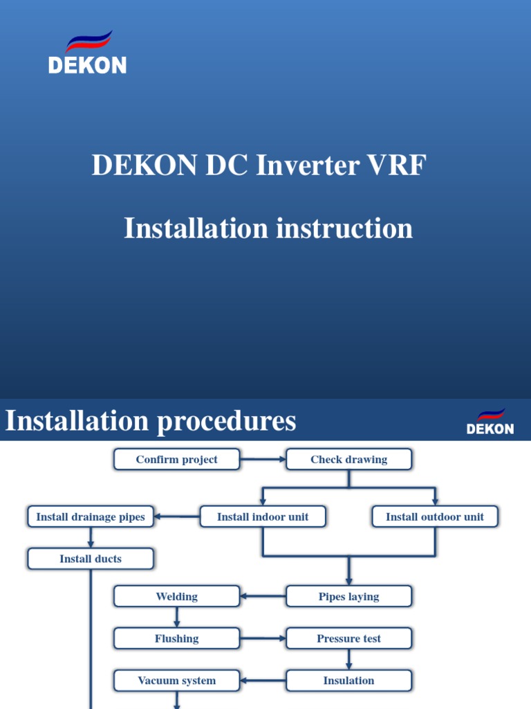VRF System Installation Guide | PDF | Pipe (Fluid Conveyance ...