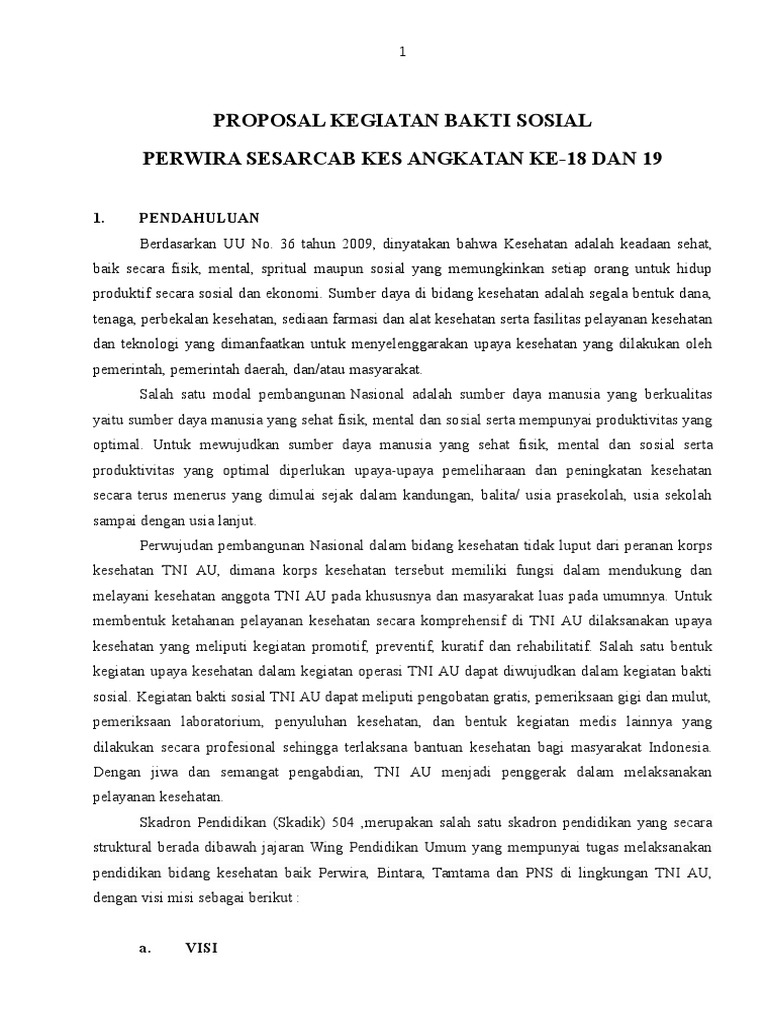 Proposal Kegiatan Bakti Sosial