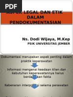 Aspek Legal Dan Etik Dalam Pendokumentasian