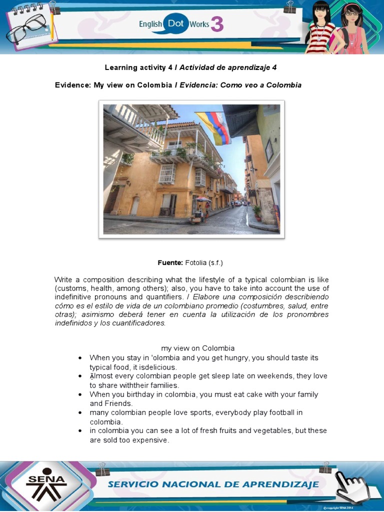 Evidence My View On Colombia | PDF | Foreign Language Studies | Lifestyle