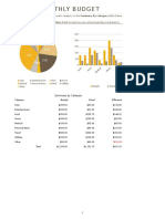 Track monthly budget and expenses