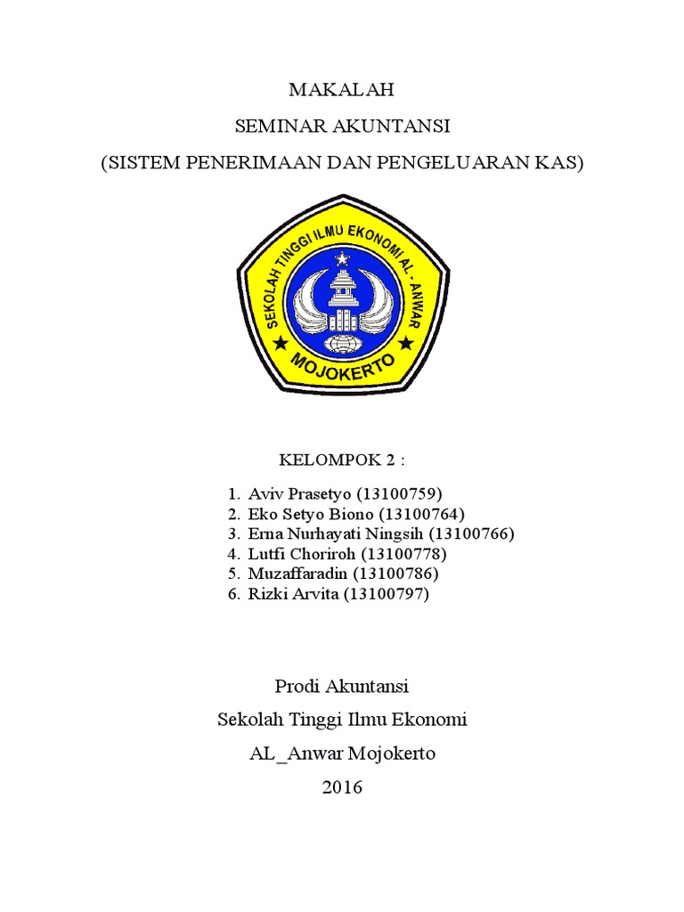 Makalah Sistem Penerimaan Dan Pengeluaran Kas Oke
