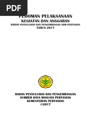 Print 2017 Pedoman Pelaksanaan Kegiatan Dan Anggaran Badan Ppsdmp 2017 Final Plus 2 Pdf