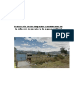 Evaluación de Los Impactos Ambientales de La Estación Depuradora de Aguas Residual