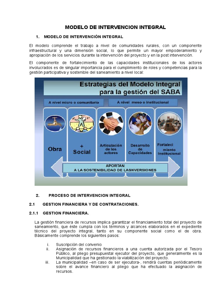 Modelo de Intervencion Integral | PDF