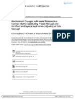 Biochemical Changes in Dressed Priacanthus Hamrur Bull s Eye During Frozen Storage and Its Effect on Physical and Sensory Quality of Fish Sausage