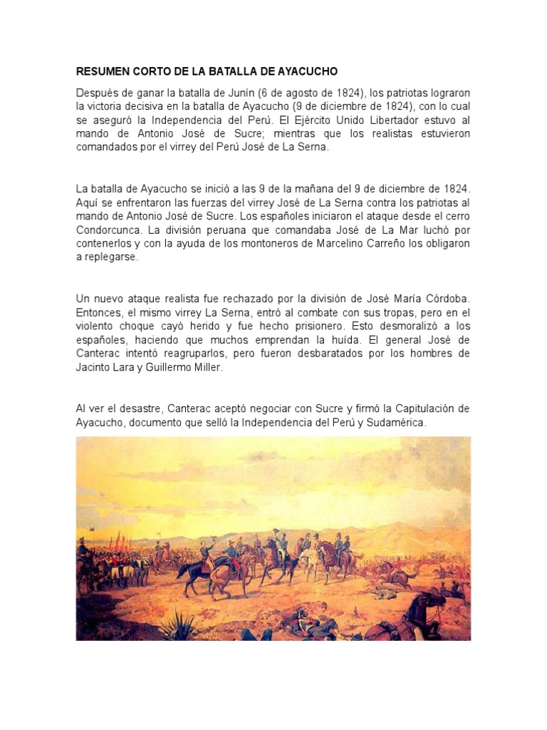 Resumen Corto de La Batalla de - 1699408473