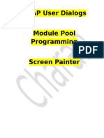 ABAP User Dialogs Module Pool Programming Screen Painter