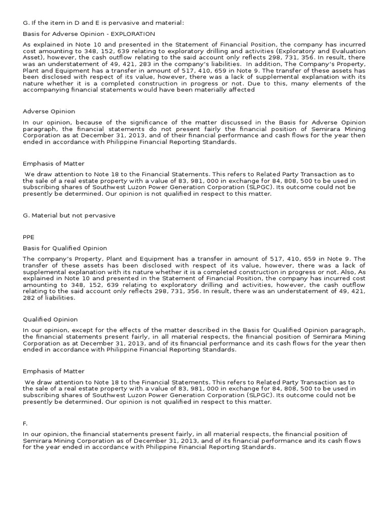 Another Name For Qualified Opinion Is