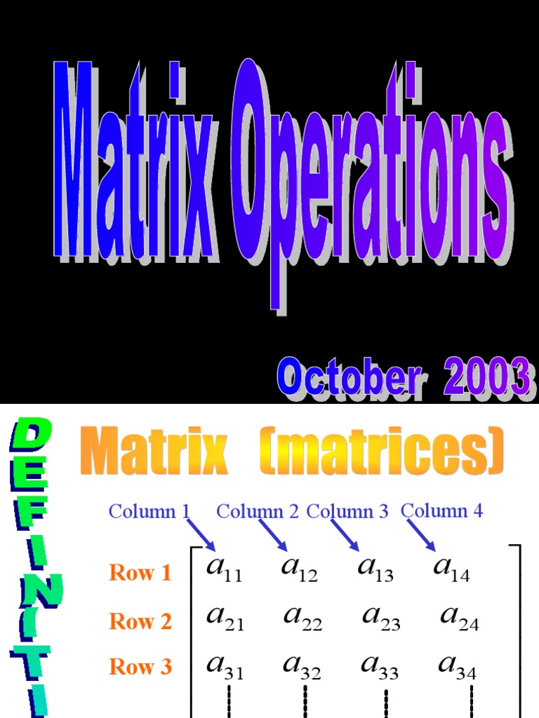 Presentation Determinants And Matrices Pdf Matrix Mathematics