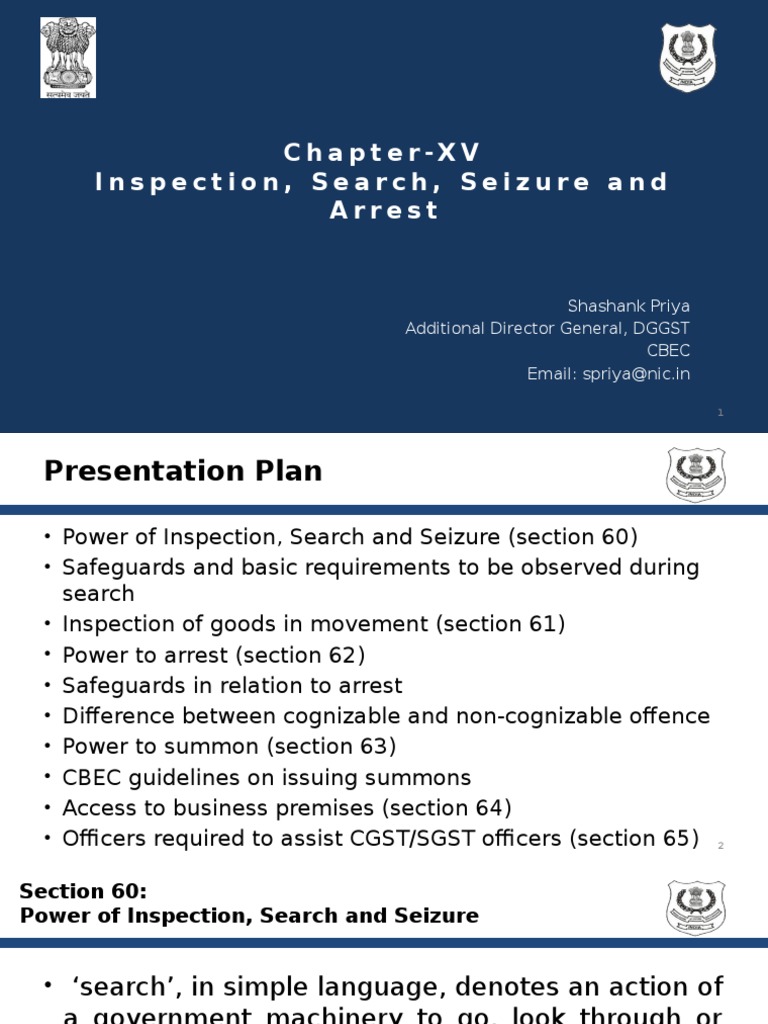 Inspection, Search, Seizure and Arrest | PDF | Search And Seizure | Arrest